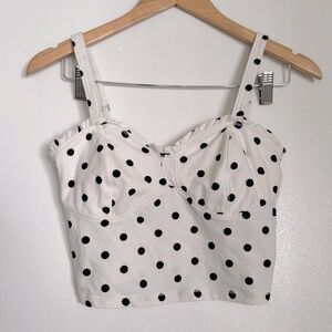 Abercrombie polka dot crop top